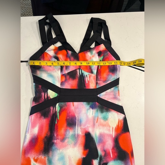 French Connection Miami Key West Graffiti Bodycon Dress. Size - Picture 7 of 10